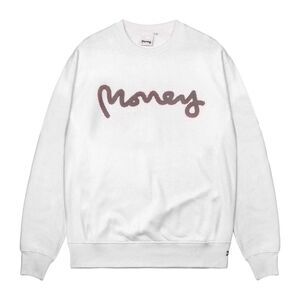 Money Unisex Adult Node Crew Neck Sweatshirt / White